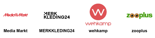 Media Markt, Merkkleding24, wehkamp, zooplus