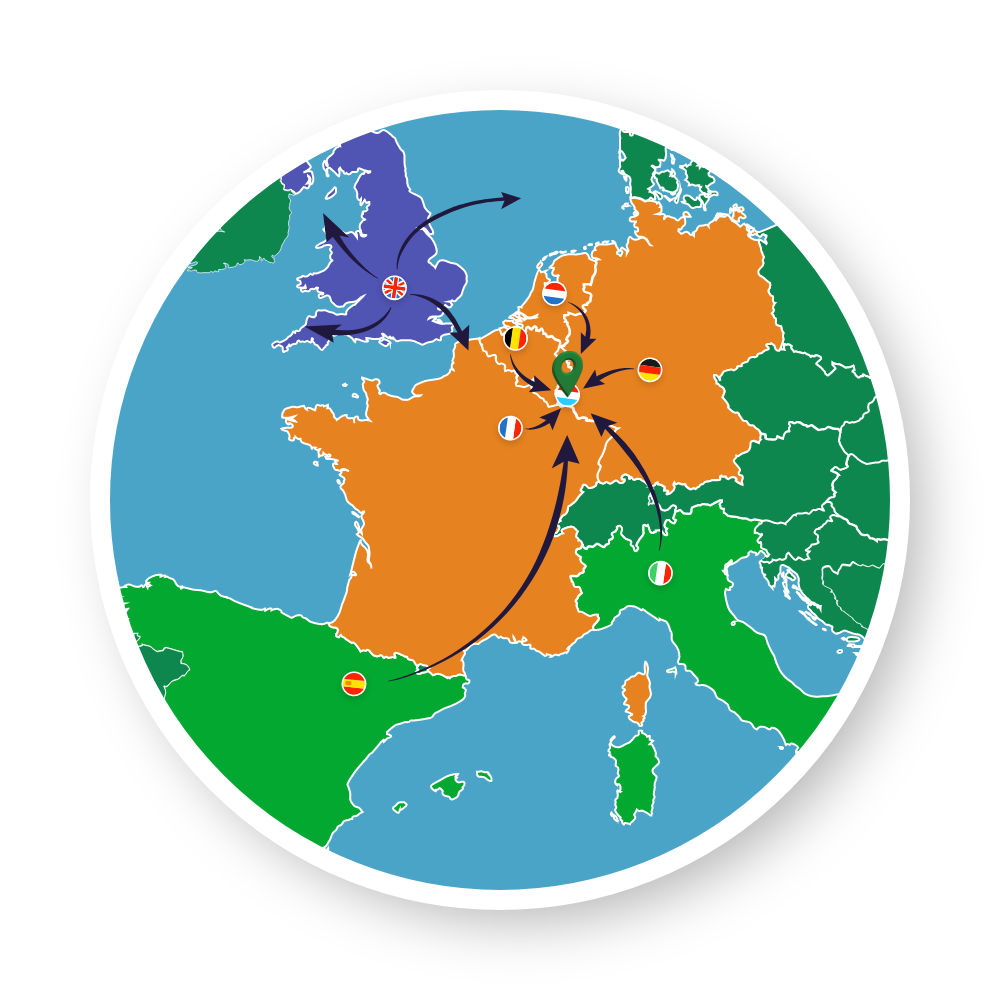 Weltkartenausschnitt Europa